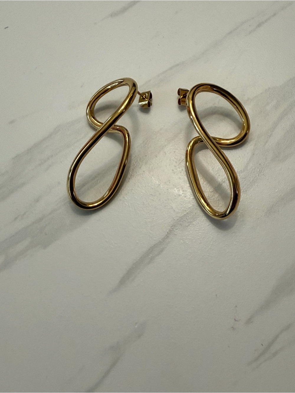Gold Loop Infinity Drop Earrings - Women Jewelry